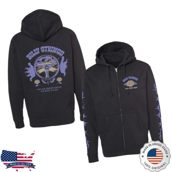 Billy Strings Merch Store Steering Wheel Zip Up Hoodie