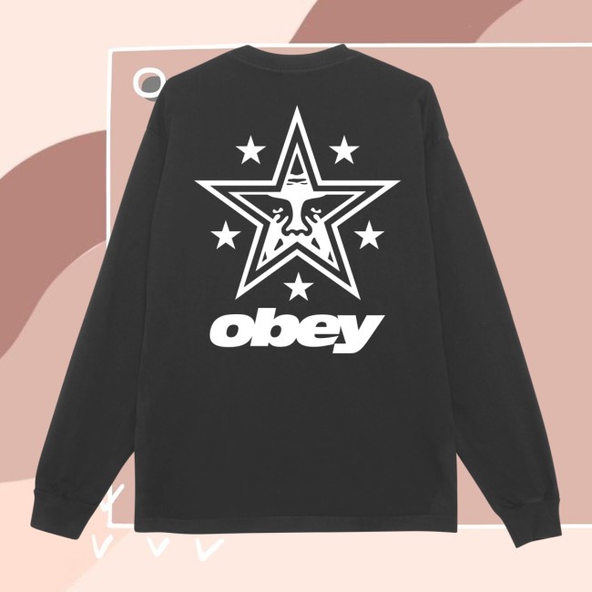Obey Clothing Store Merch Obey Star Pigment Ls T-Shirt Obey Clothing Store Merch Obey Star Pigment Ls T-Shirt