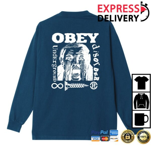 Obey Clothing Store Merch Underground Disorder Pigment Ls T-Shirt