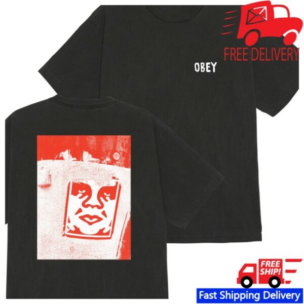 Obey Clothing Store Merch Icon Photo Pigment T-Shirt