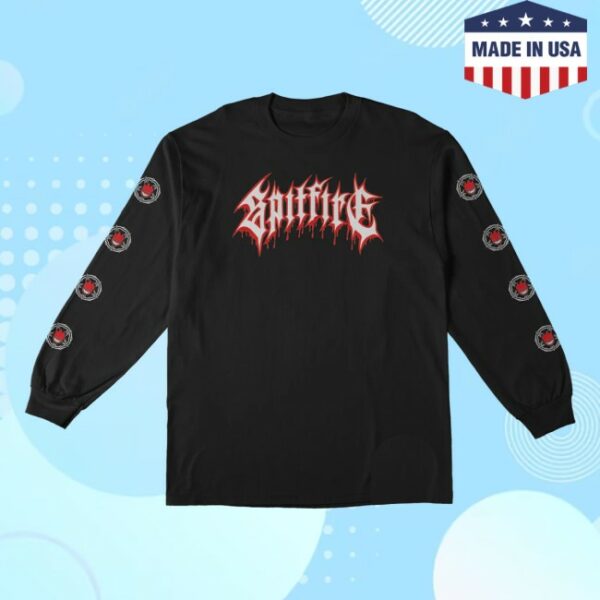Dlx Skateshop Store Spitfire Pentagram Drip Long Sleeve T-Shirt