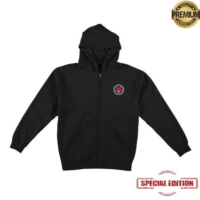 kenny dlx skateshop store spitfire pentagram drip zip up hooded sweatshirt
