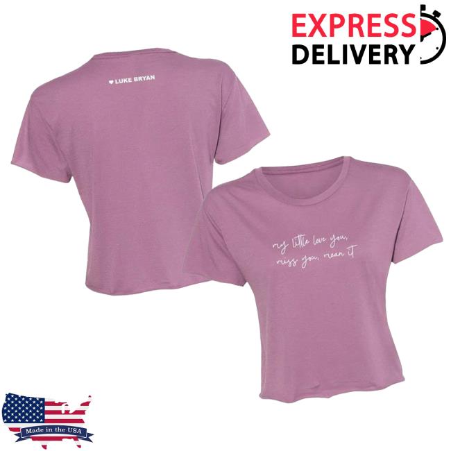 Luke Bryan Merch Store Love You Miss You Mean It Crop Tee Luke Bryan Merch Store Love You Miss You Mean It Crop Tee