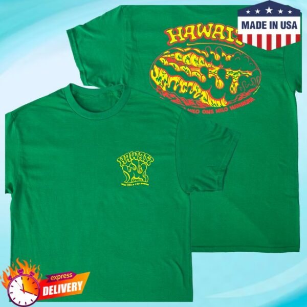 Aaron Kai Store Merch Hilo Hawai’i Oval Green Yellow Red Shirt