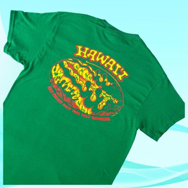 Aaron Kai Store Merch Hilo Hawai’i Oval Green Yellow Red Shirt