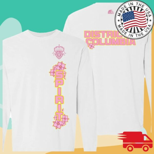 Washington Spirit Shop Store Merch Washington Spirit X Dead Dirt Cherry Blossom White Long Sleeve