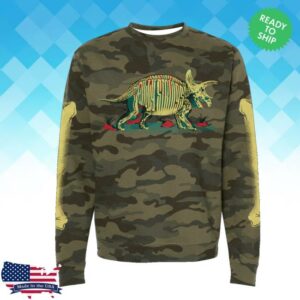 Billy Strings Merch Store Glow In The Dark Fossil Camo Crewneck