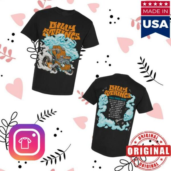 Billy Strings Merch Store Hot Rod Tee With Dates
