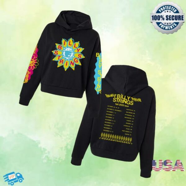 Billy Strings Merch Store Seeing Flower Hoodie With Dates