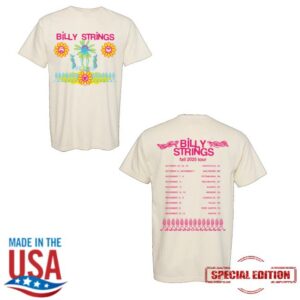 Billy Strings Merch Store Seeing Flower Tee With Dates