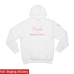 Fender Merch Store Fender X Hello Kitty White Sleeve Logo Hoodie