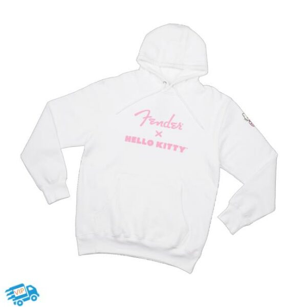Fender Merch Store Fender X Hello Kitty White Sleeve Logo Hoodie