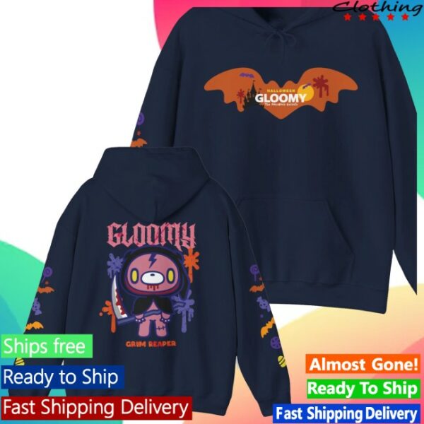 Gloomy Bear Store Merch Halloween Grim Reaper Gloomy Bear Hoodie