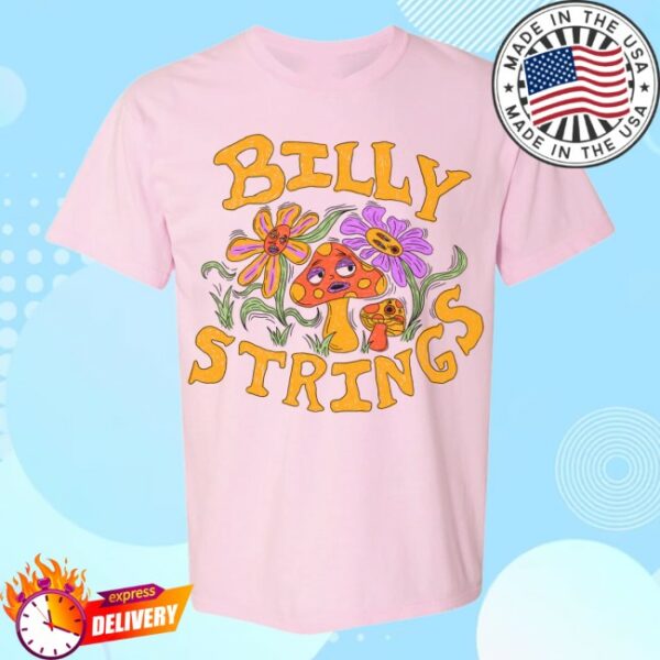 Billy Strings Store Merch Mushroom With Dates Benefiting Nbcf Tee