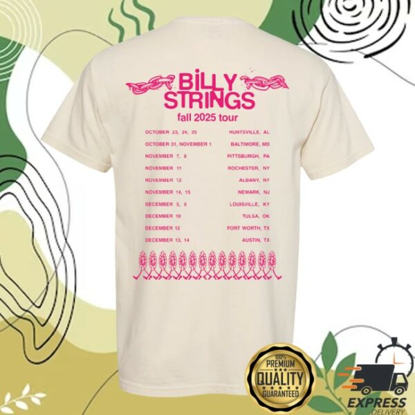 Billy Strings Store Merch Seeing Flower With Dates Tee