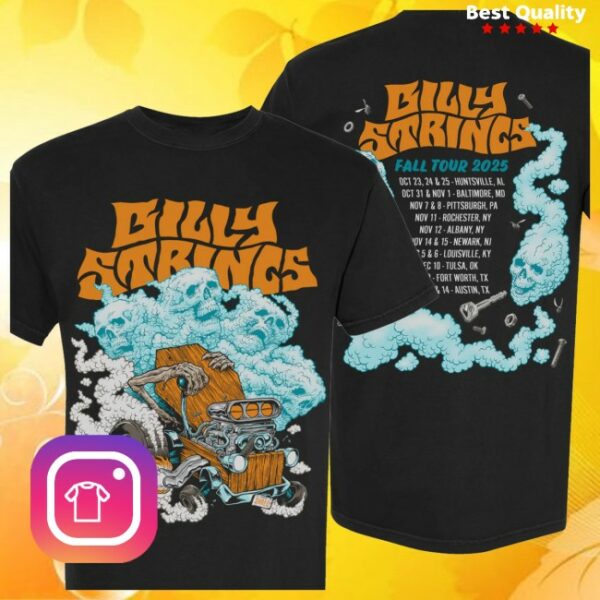 Billy Strings Store Merch Hot Rod Tee With Dates Shirt