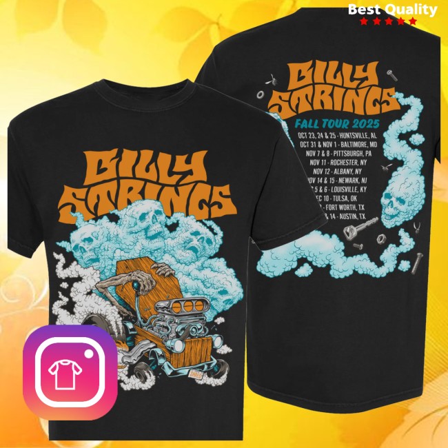 Billy Strings Store Merch Hot Rod Tee With Dates Shirt Billy Strings Store Merch Hot Rod Tee With Dates Shirt