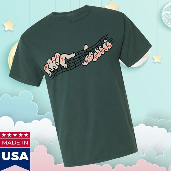 Billy Strings Store Merch Fingers Ghost Bongo Tee Billy Strings Store Merch Fingers Ghost Bongo Tee