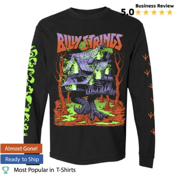 Billy Strings Store Merch Witch’s House With Dates Long Sleeve Tee