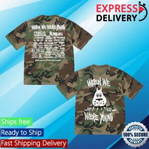 When We Were Young Festival Merch Store Camo Dog Lineup Tee