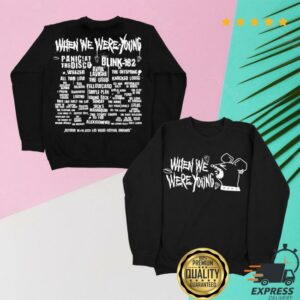 When We Were Young Festival Merch Store Screaming Rat Lineup Crewneck Sweatshirt