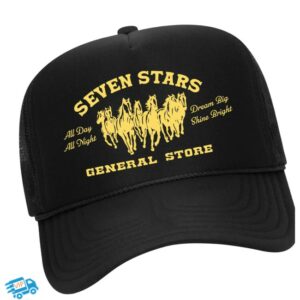 Seven Stars General Store Merch 7Sgs Printed In Black Trucker Snapback Hat