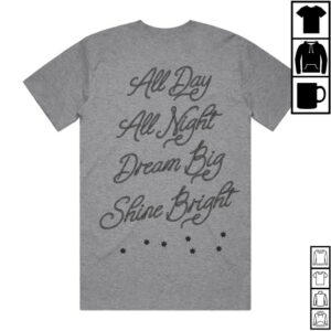 Seven Stars General Store Merch 7Sgs All Day All Night In Dark Heather Tee