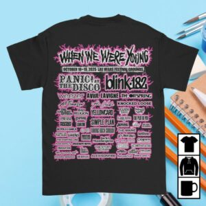 When We Were Young Festival Store Merch Electric Dog Lineup Tee