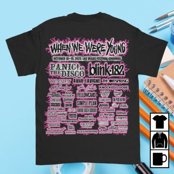 When We Were Young Festival Store Merch Electric Dog Lineup Tee