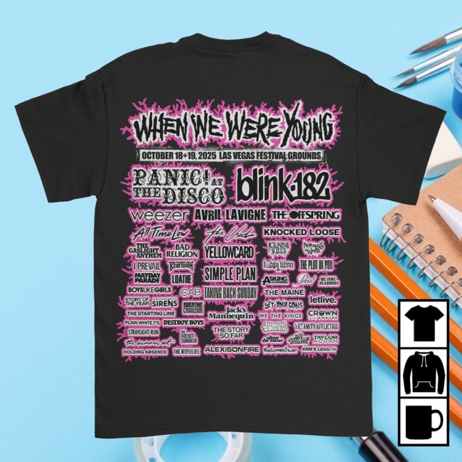 When We Were Young Festival Store Merch Electric Dog Lineup Tee When We Were Young Festival Store Merch Electric Dog Lineup Tee