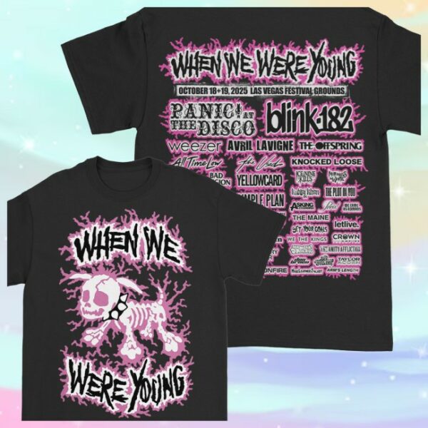 When We Were Young Festival Store Merch Electric Dog Lineup Tee