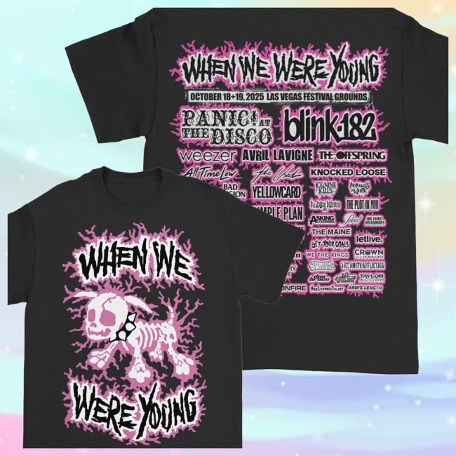 When We Were Young Festival Store Merch Electric Dog Lineup Tee When We Were Young Festival Store Merch Electric Dog Lineup Tee