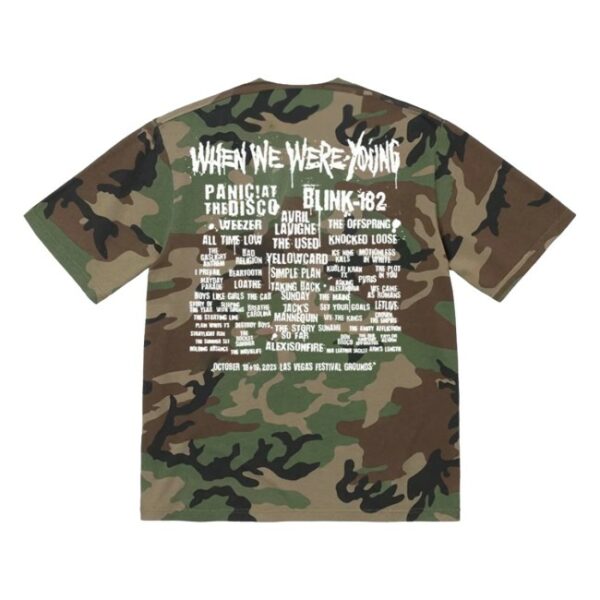 When We Were Young Festival Store Merch Camo Dog Lineup Tee