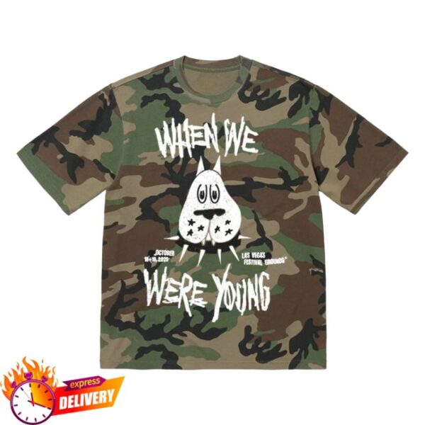 When We Were Young Festival Store Merch Camo Dog Lineup Tee