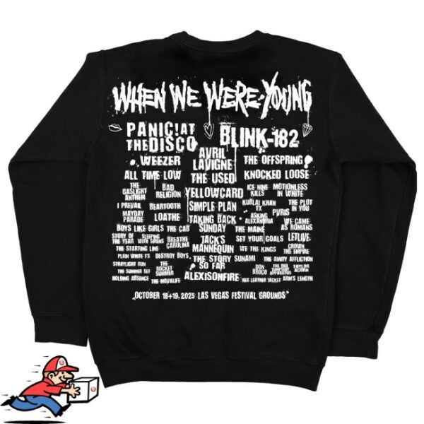 When We Were Young Festival Store Merch Screaming Rat Lineup Crewneck Sweatshirt