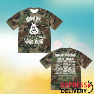 When We Were Young Festival Merch Store Camo Dog Lineup Tee