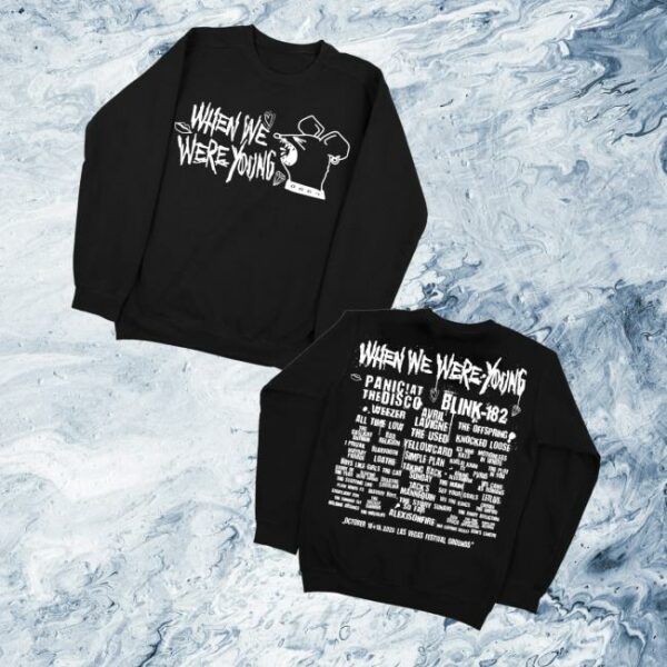 When We Were Young Festival Merch Store Screaming Rat Lineup Crewneck Sweatshirt