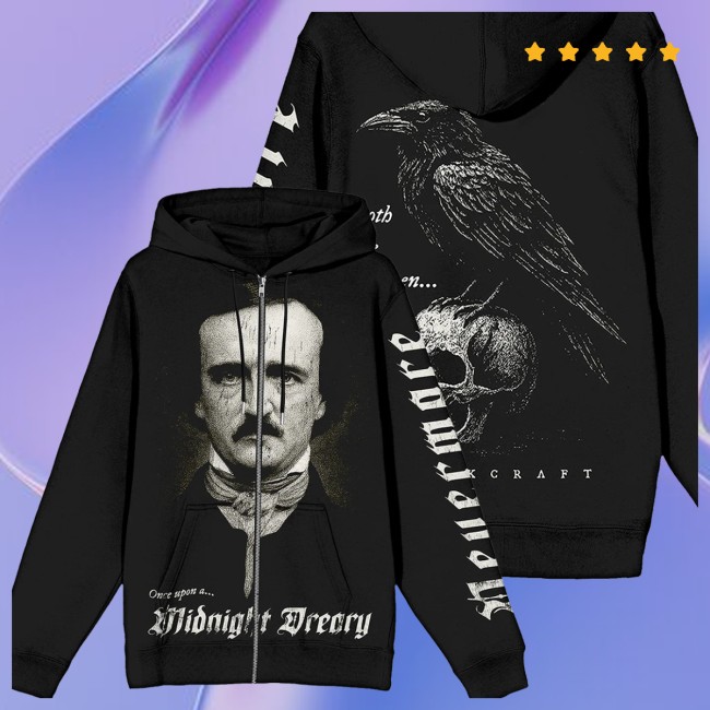 Blackcraftcult Store Merch Midnight Dreary Zip-Up Hoodie Blackcraftcult Store Merch Midnight Dreary Zip-Up Hoodie