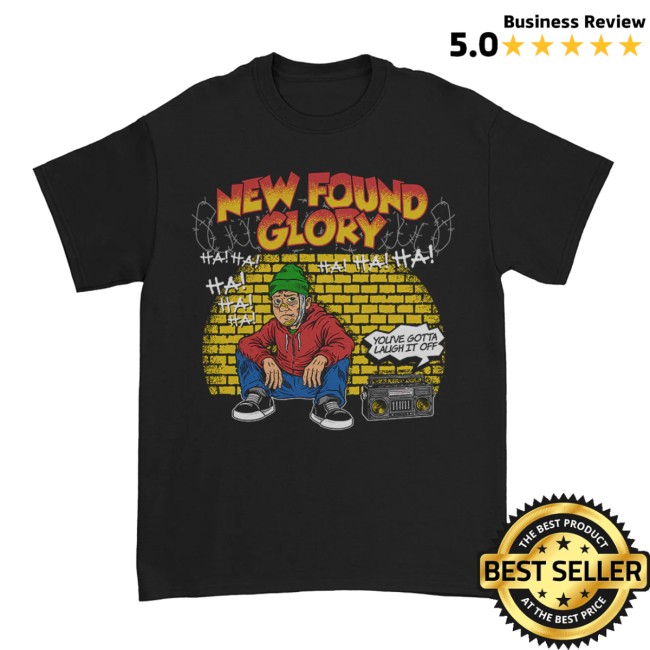 New Found Glory Stuff Store Merch Laugh It Off Black T-Shirt New Found Glory Stuff Store Merch Laugh It Off Black T-Shirt