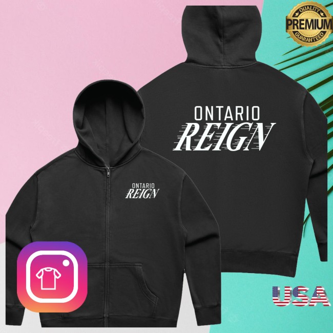 Ontario Reign Shop Store Wordmark Womens Zip Hood Ontario Reign Shop Store Wordmark Womens Zip Hood