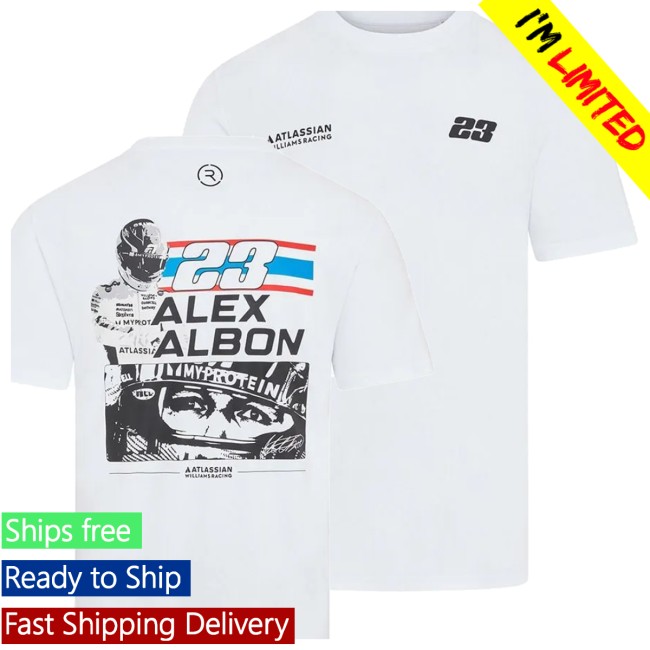 Williamsf1 Store Merch Atlassian Williams Racing X Reflo Alex Albon T-Shirt White Williamsf1 Store Merch Atlassian Williams Racing X Reflo Alex Albon T-Shirt White