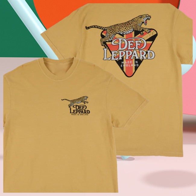 Def Leppard Store Merch Made In England Leppard T-Shirt Def Leppard Store Merch Made In England Leppard T-Shirt