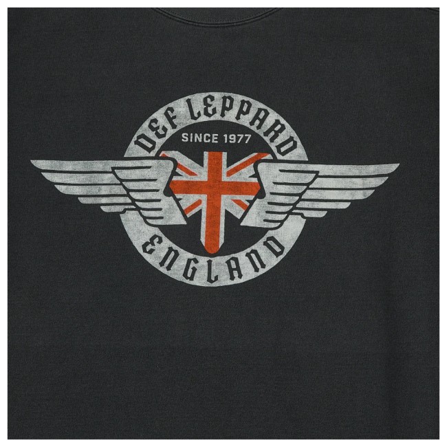 Def Leppard Store Merch Wing Flag Crewneck Sweatshirt Def Leppard Store Merch Wing Flag Crewneck Sweatshirt