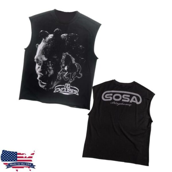 Sosa Atelier Merch Store Blaqbonez X Sosa Black No Excuses Tank