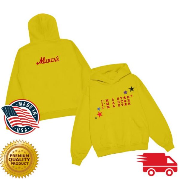Marina Merch Store I’m A Star Yellow Pullover Hoodie