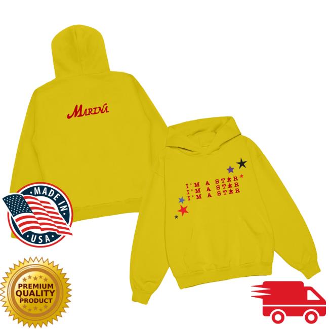 Marina Merch Store I’m A Star Yellow Pullover Hoodie Marina Merch Store I’m A Star Yellow Pullover Hoodie