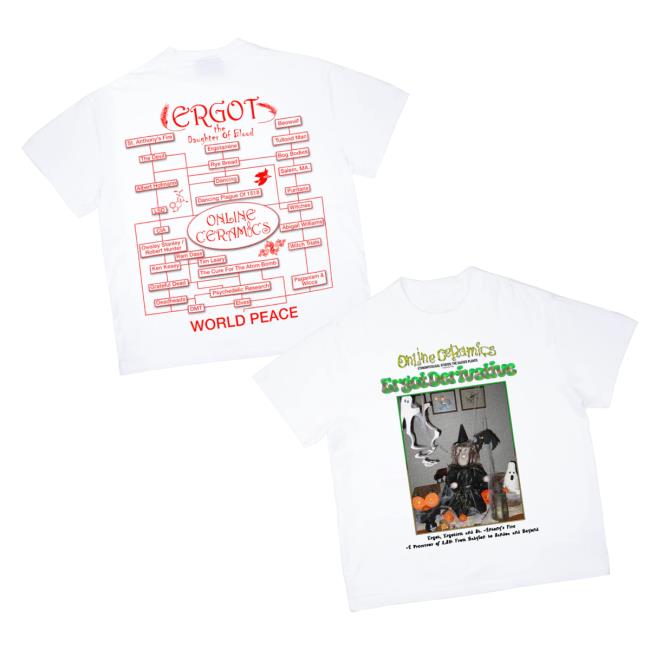 Online Ceramics Merch Store Ergot White Tee Online Ceramics Merch Store Ergot White Tee