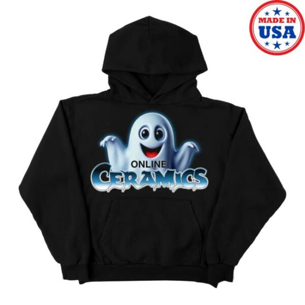 Online Ceramics Merch Store Friendly Logo Black Hoodie