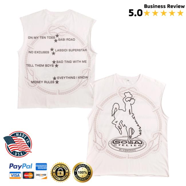 Sosa Atelier Merch Store Blaqbonez X Sosa White No Excuses T-Shirt Sosa Atelier Merch Store Blaqbonez X Sosa White No Excuses T-Shirt