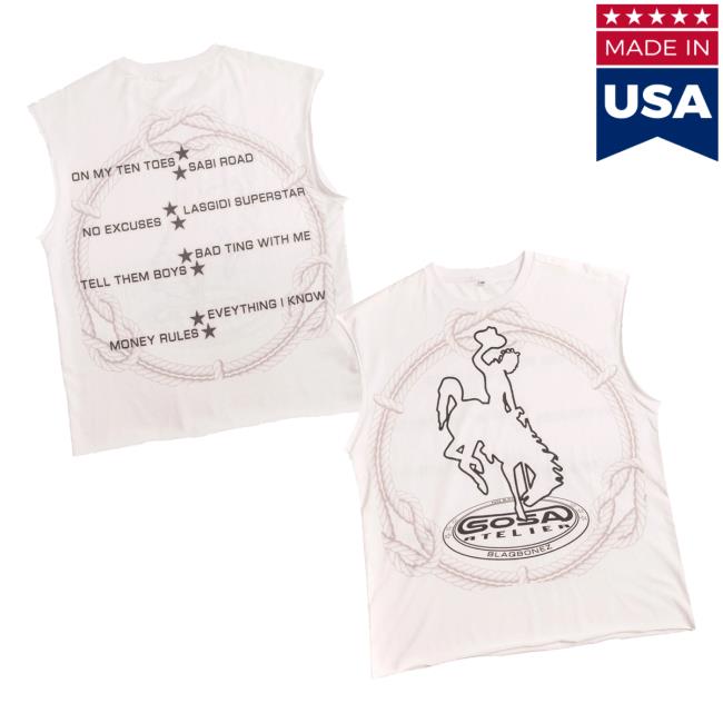 Sosa Atelier Merch Store Blaqbonez X Sosa White No Excuses T-Shirt Sosa Atelier Merch Store Blaqbonez X Sosa White No Excuses T-Shirt
